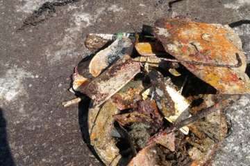 Nueva limpieza de los fondos marinos de Tufia (Foto TA)